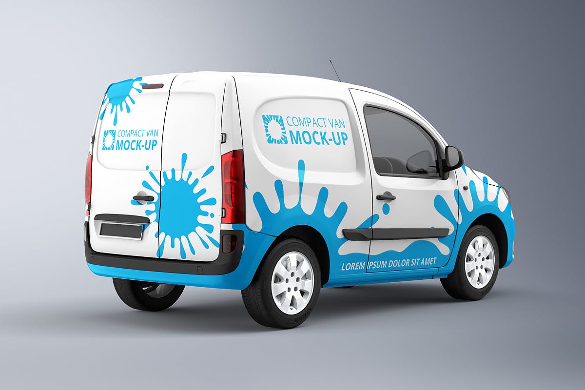 minivan mockup Suv van illustration design