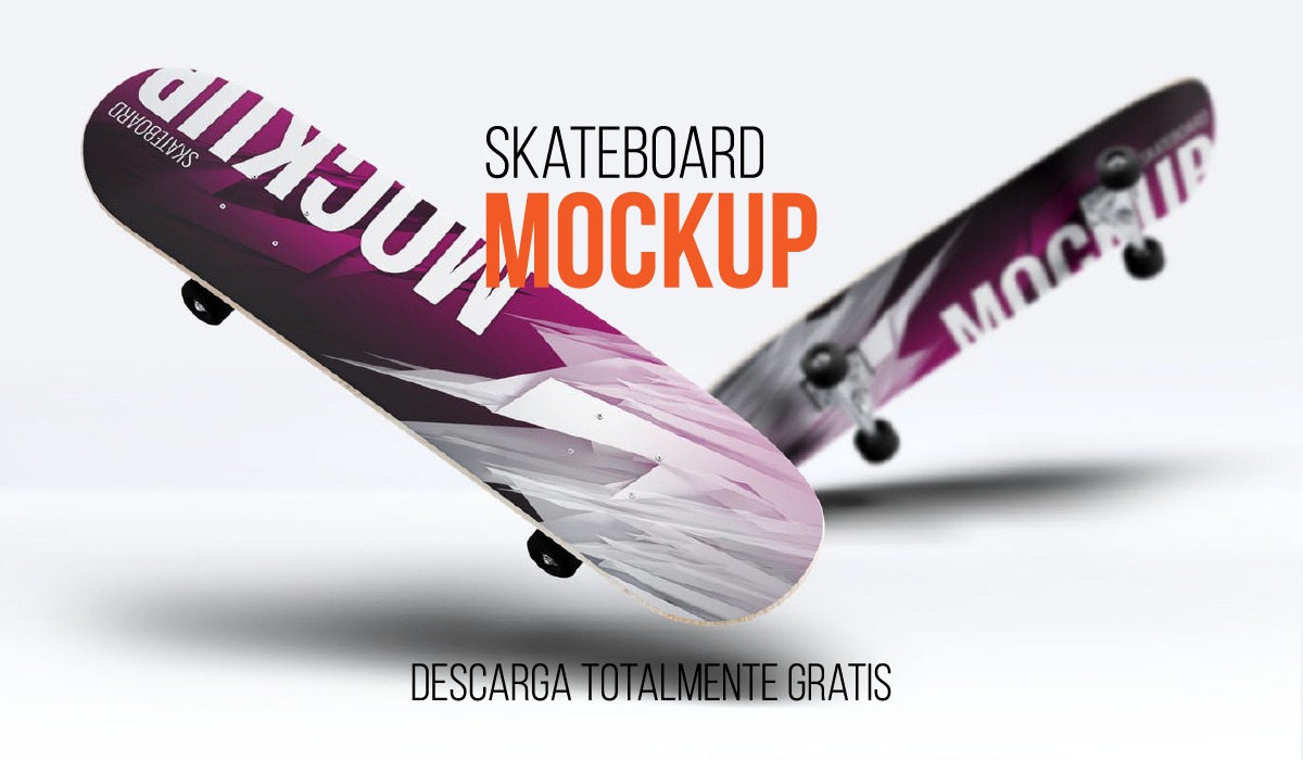 descarga - skateboard mockup - psd - template - set design