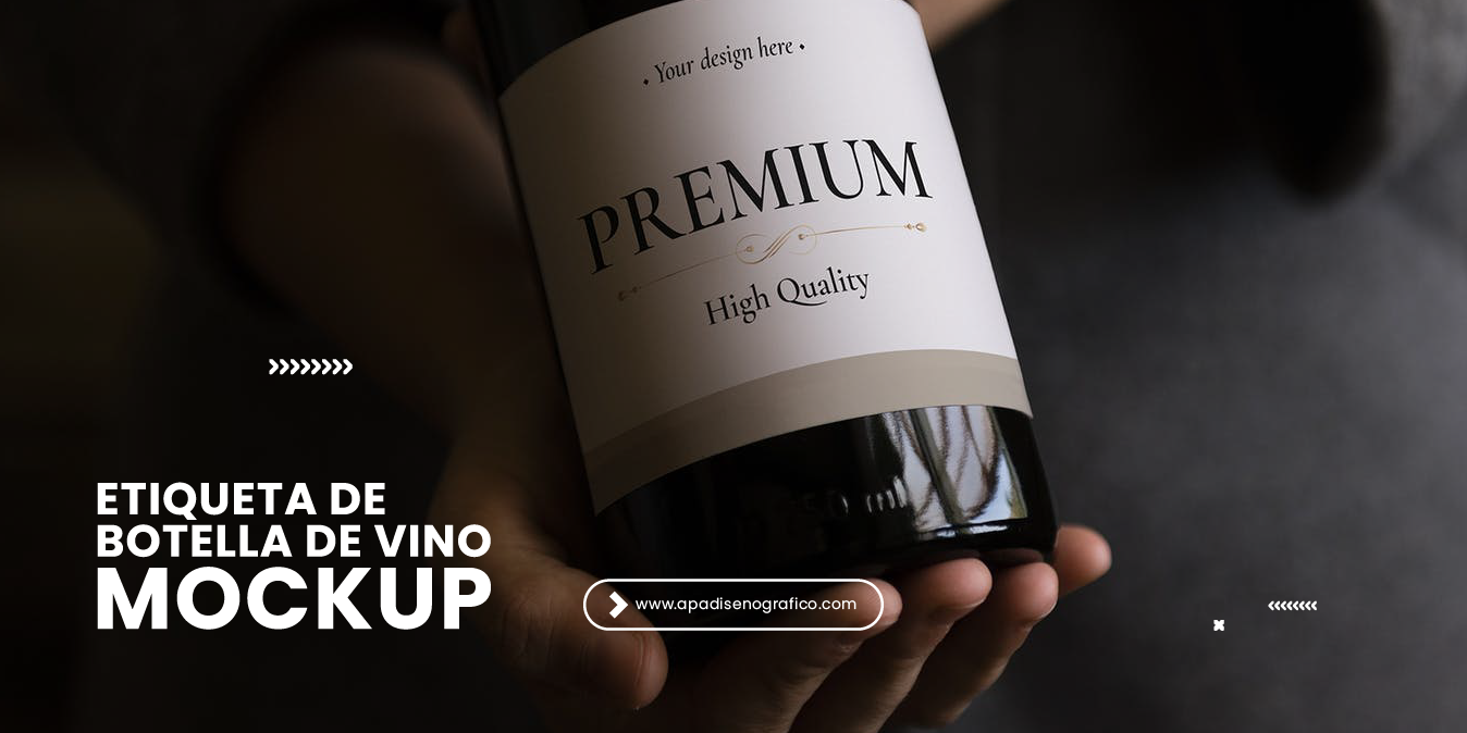 Mockup de etiqueta para botellas de vino en psd gratis - descargar