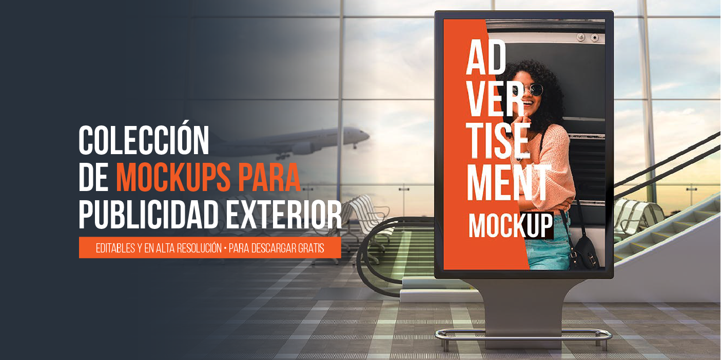 Coleccion de mockups para publicidad exterior - templates en psd de vallas - backlight - descargar gratis