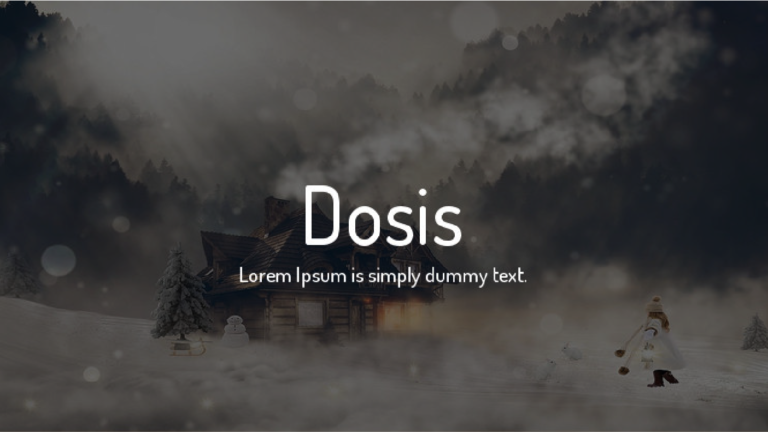 Dosis fuente simple moderna y creativa para uso libre