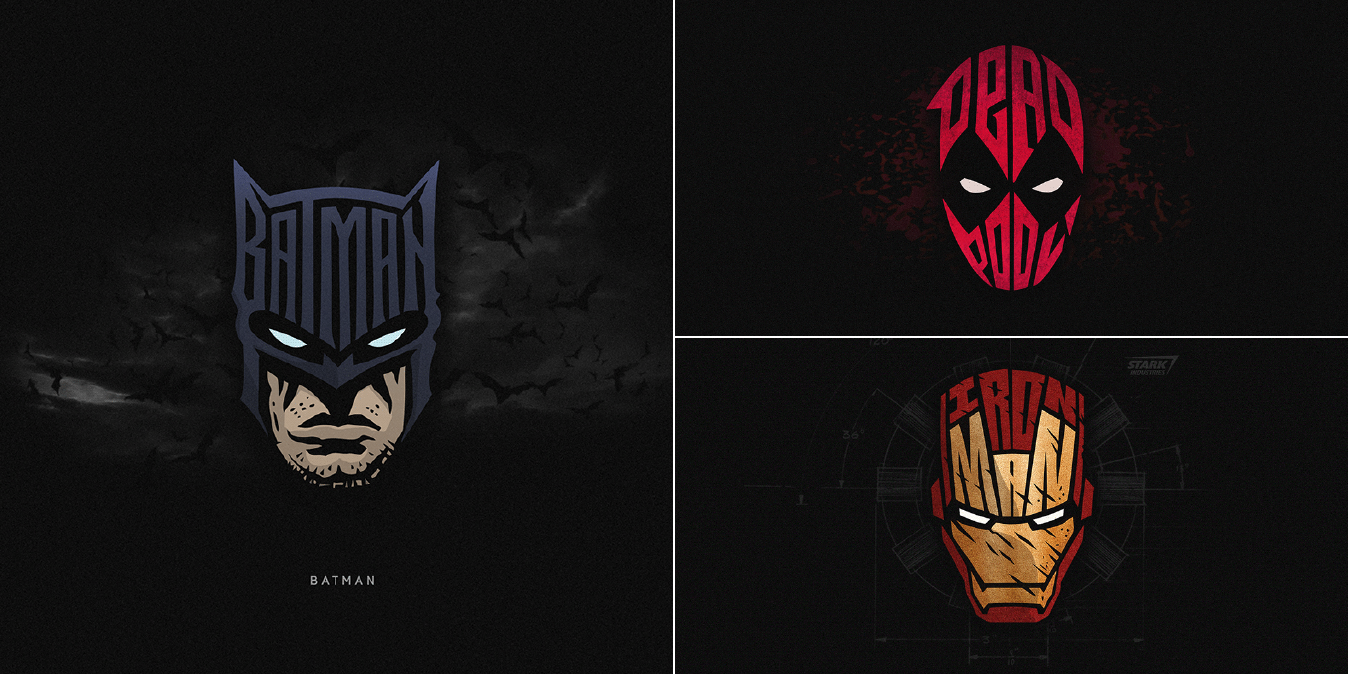 diseñador-crea-logos-tipograficos-de-superheroes-usando-sus-rostros-y-nombres